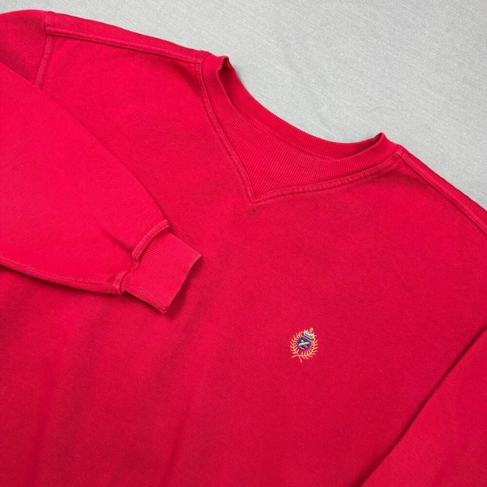 Vintage Jantzen Crewneck Sweatshirt Mens XL Red Crest Crown Heavyweight USA Made